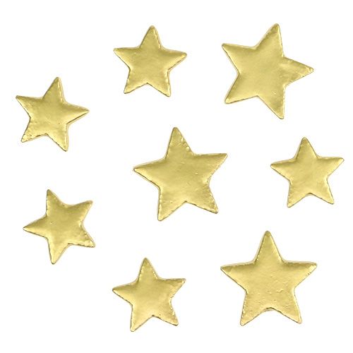 Floristik24 Mezcla de estrellas decorativas dispersas 4-5 cm oro mate 72 piezas