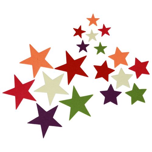 Floristik24 Estrellas decorativas dispersas, piezas dispersas Navidad colorida 108 piezas