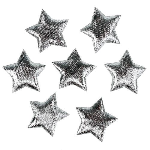 Floristik24 Decoración para controlar tela estrellas plata 3cm 100pcs