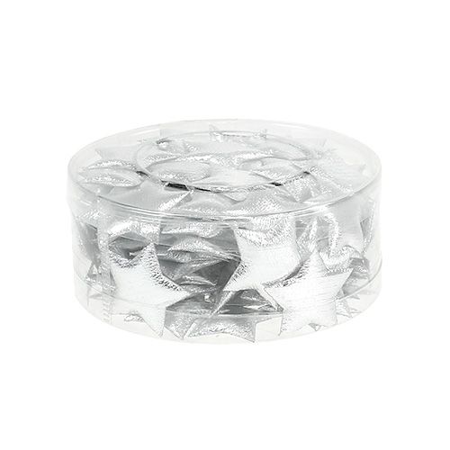 Floristik24 Decoración para controlar tela estrellas plata 3cm 100pcs