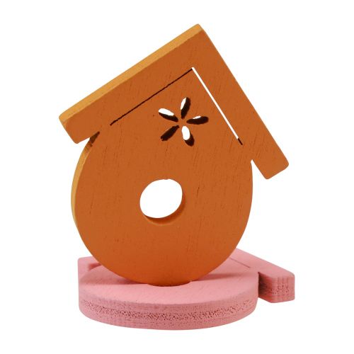 Artículo Decoración dispersa casita para pájaros decoración de mesa de madera de colores 2,5–3,5 cm 48 piezas