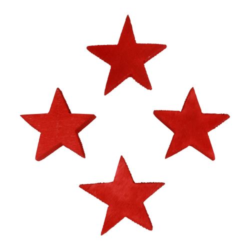 Floristik24 Decoración dispersa estrellas navideñas estrellas rojas de madera Ø4cm 24 piezas