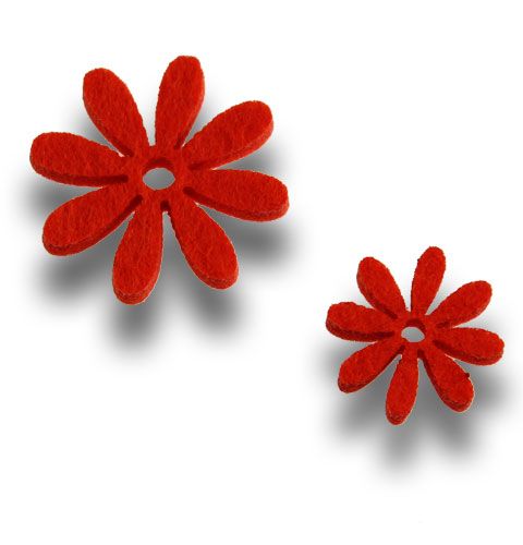 Floristik24 Set de flores de fieltro en naranja 96 piezas