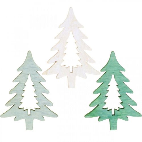 Decoración dispersa árbol de Navidad verde 4cm 72 piezas
