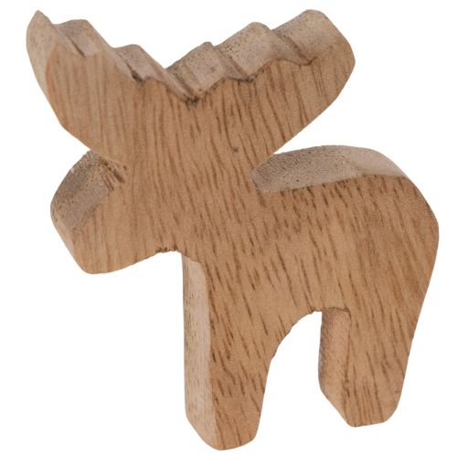 Figura decorativa de madera de alce, de pie, para decoración navideña, 6 cm, 8 piezas. | Floristik24.es