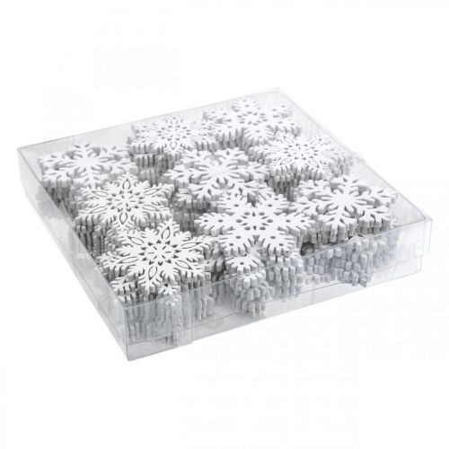 Floristik24 Piezas de dispersión copo de nieve, decoración de dispersión cristal de hielo 3,5 cm 72 piezas