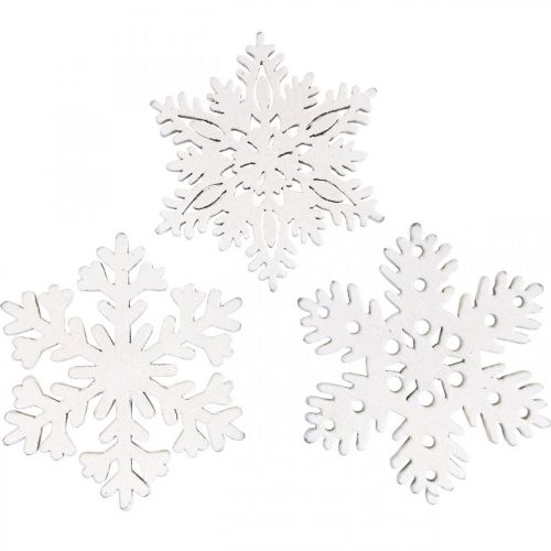 Floristik24 Piezas de dispersión copo de nieve, decoración de dispersión cristal de hielo 3,5 cm 72 piezas