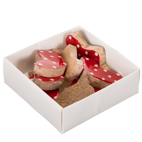 Calcetines de lunares, decoración navideña para la mesa, 6 cm, 8 unidades | Floristik24.es