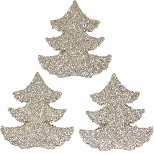 Artículo Decoración dispersa árbol de Navidad brillo dorado 4cm 72 piezas