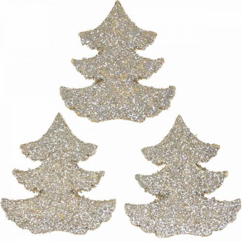 Floristik24 Scatter decoración Navidad abeto oro brillo 4cm 72p