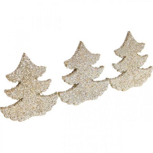 Artículo Decoración dispersa árbol de Navidad brillo dorado 4cm 72 piezas