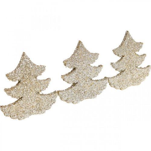 Artículo Scatter decoración Navidad abeto oro brillo 4cm 72p