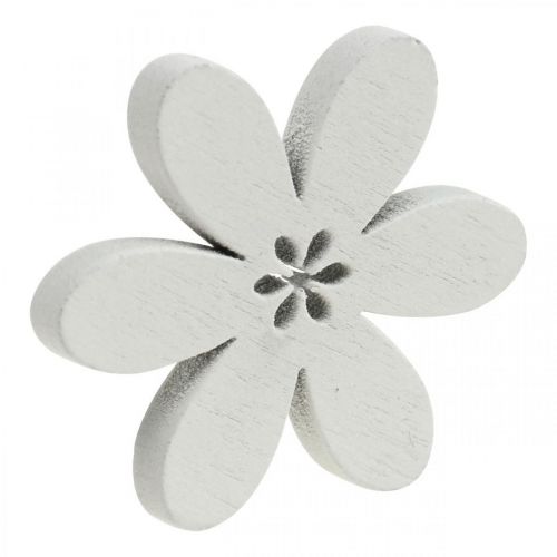 Flores de madera decoración dispersa flores violeta/rosa/blanco Ø3,5cm 48p
