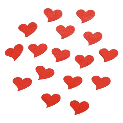 Artículo Decoración dispersa corazones decoración corazones de madera decoración de mesa rojo 2cm 180 piezas