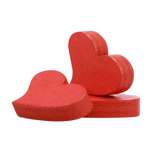 Artículo Decoración dispersa corazones decoración corazones de madera decoración de mesa rojo 2cm 180 piezas