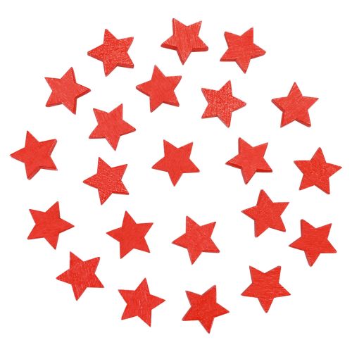 Floristik24 Decoración dispersa Estrellas navideñas estrellas rojas de madera Ø1,5cm 300 piezas