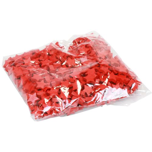 Floristik24 Decoración dispersa Estrellas navideñas estrellas rojas de madera Ø1,5cm 300 piezas