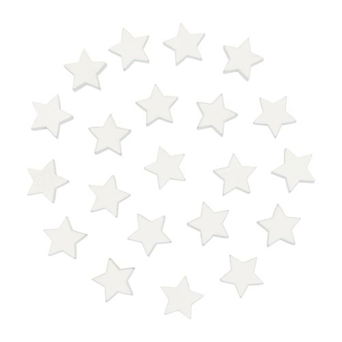 Floristik24 Decoración dispersa Estrellas navideñas Estrellas de madera blancas Ø1,5 cm 300 piezas
