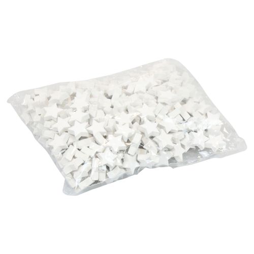 Floristik24 Decoración dispersa Estrellas navideñas Estrellas de madera blancas Ø1,5 cm 300 piezas