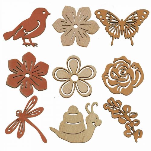 Artículo Decoración dispersa flores animales mezcla decoración de verano B3–4cm 72p