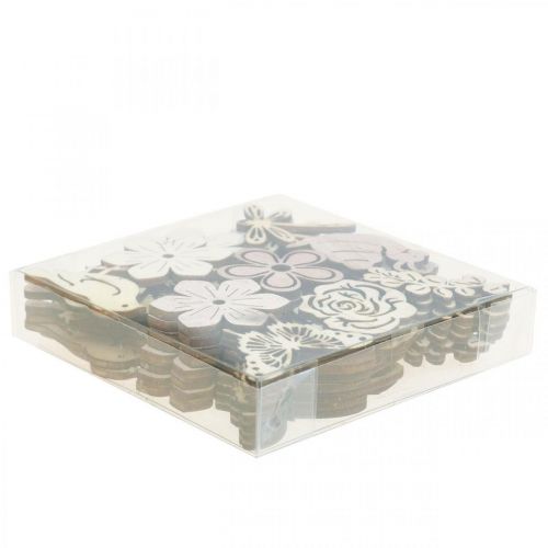 Artículo Decoración dispersa flores animales mezcla decoración de verano B3–4cm 72 piezas