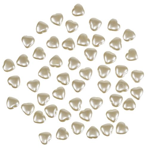 Floristik24 Corazones dispersos crema 1cm 144pcs