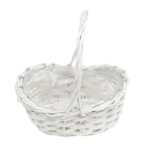 Floristik24 Cesta de dispersión blanca 20cm x 15cm 1ud