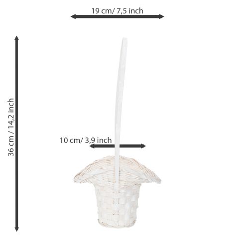 Artículo Cesta para esparcir flores y pétalos, 36 cm, 3 piezas