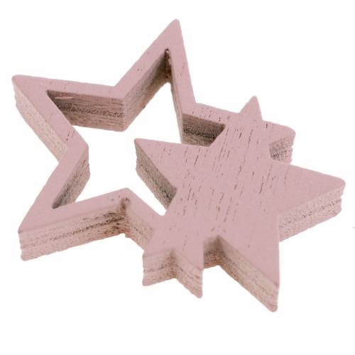 Artículo Estrellas decorativas dispersas rosa/blanco 36 piezas