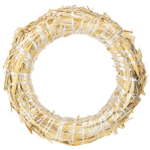 Corona de paja sin aros, base para corona de paja, aro de paja de 15/3 cm, 2 piezas
