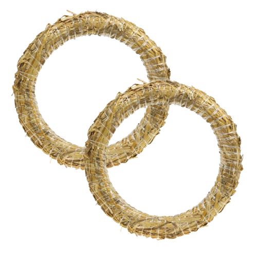 Artículo Corona de paja paja romana en blanco para corona 20/4cm 2 uds