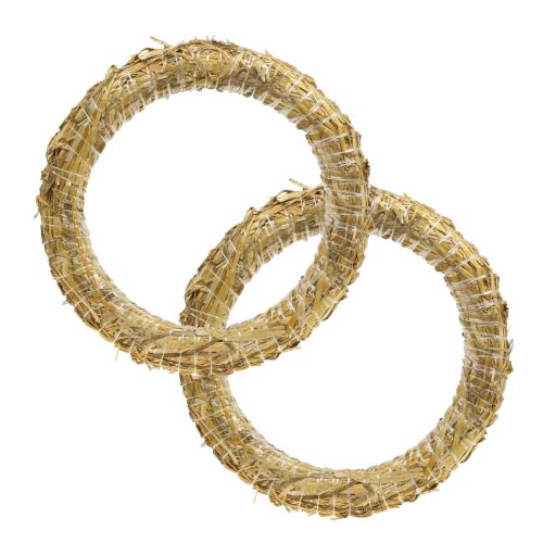 Corona de paja coronas de paja para puerta coronas 25/4cm 2uds