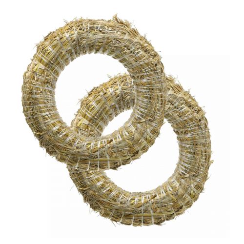 Corona de paja corona de paja paja en blanco 40/8cm 2uds