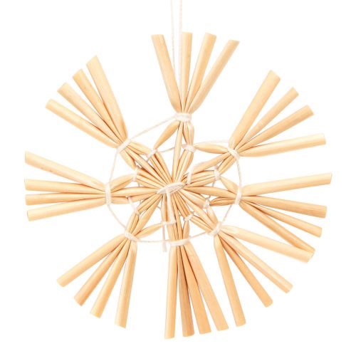 Artículo Estrellas de paja adornos para árboles de Navidad Ø5-6cm 25 piezas