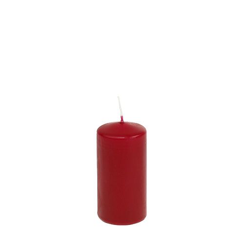 Floristik24 Velas de pilar rojas H100mm Ø50mm rojo viejo 12uds