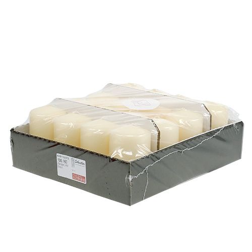 Floristik24 Vela pilar 100/60 crema 16uds