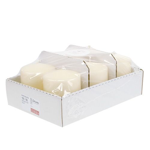 Artículo Vela pilar 100/80 crema 6uds