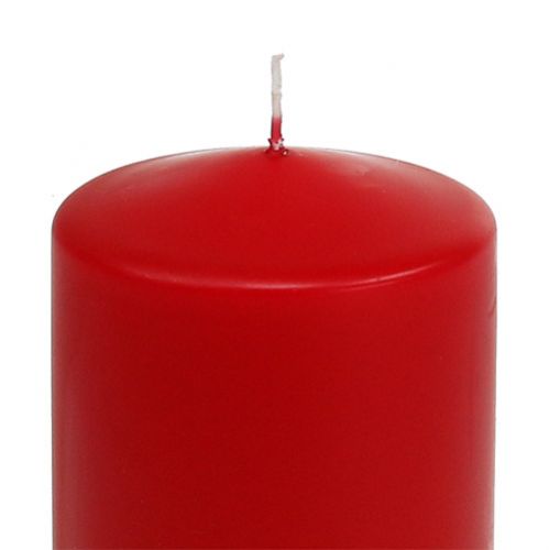 Artículo Vela pilar 100/80 roja 6uds