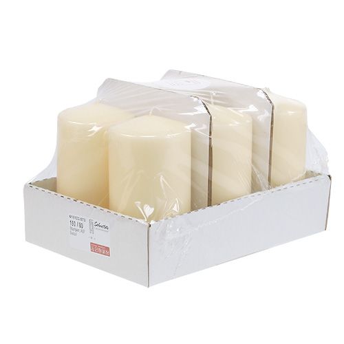 Artículo Vela pilar 150/80 crema 6uds