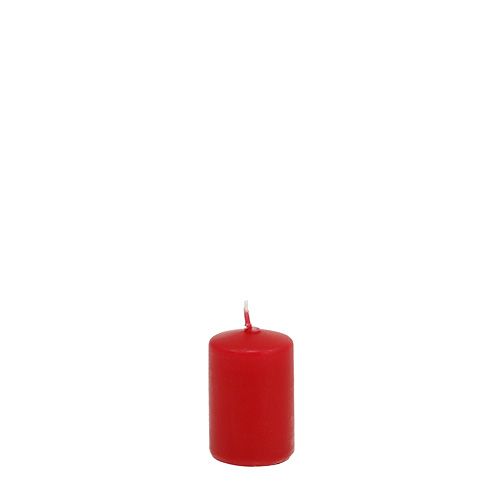 Floristik24 Velas de pilar rojas velas de Adviento velas pequeñas 60/40mm 24ud
