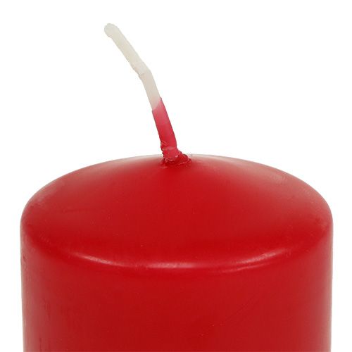 Artículo Velas de pilar rojas velas de Adviento velas pequeñas 60/40mm 24ud