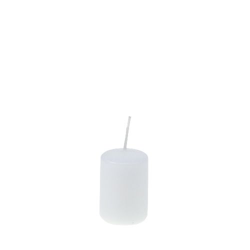 Floristik24 Velas de pilar blancas velas de Adviento velas pequeñas 60/40mm 24 piezas
