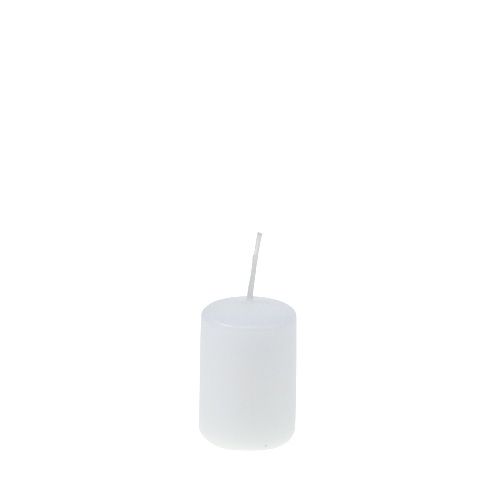 Artículo Velas de pilar blancas velas de Adviento velas pequeñas 60/40mm 24ud