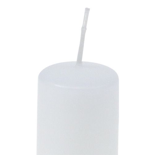 Floristik24 Velas de pilar blancas velas de Adviento velas pequeñas 60/40mm 24 piezas
