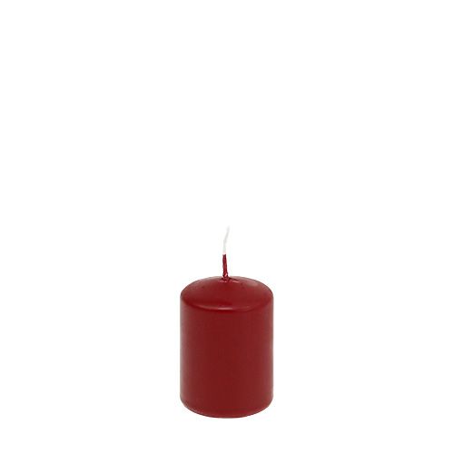 Artículo Velas de pilar H70mm Ø50mm velas rojo viejo 12ud