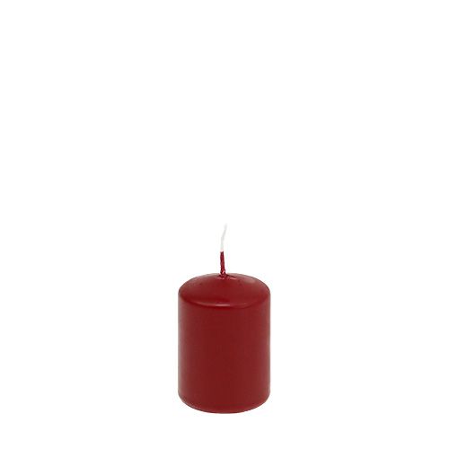 Artículo Velas de pilar H70mm Ø50mm velas rojo viejo 12 piezas