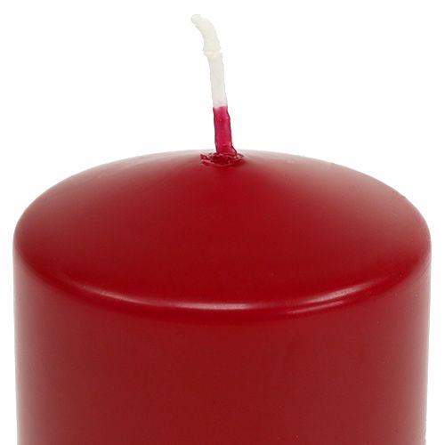 Artículo Velas de pilar H70mm Ø50mm velas rojo viejo 12 piezas