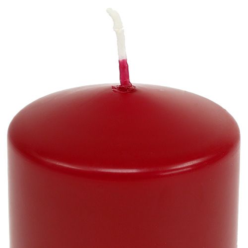 Artículo Velas de pilar H70mm Ø50mm velas rojo viejo 12ud