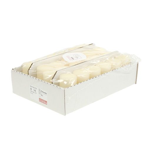 Floristik24 Vela pilar 80/40 crema 24uds