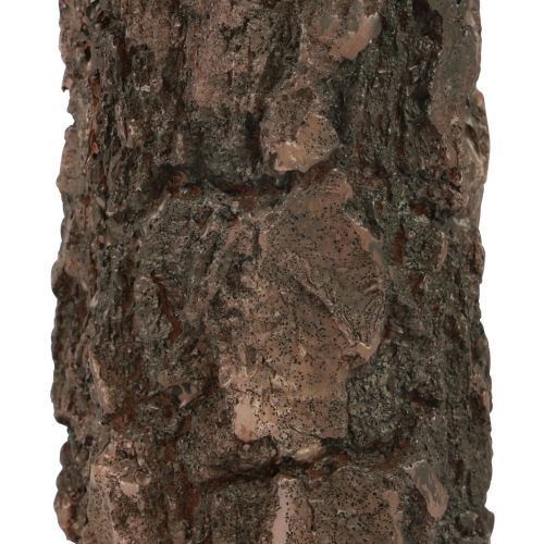 Floristik24 Vela de pilar tronco de árbol vela decorativa marrón 130/65mm 1 pieza